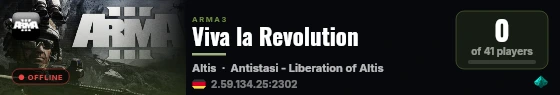 Viva la Revolution live status badge