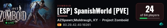 [ESP] SpanishWorld [PVE] live status badge