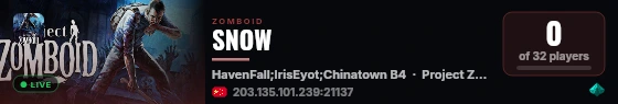 SNOW live status badge