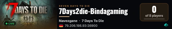 7Days2die-Bindagaming live status badge