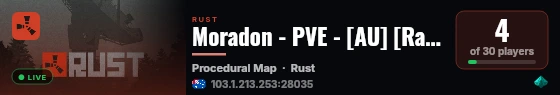 Moradon - PVE - [AU] [Raidable Bases] [Skill Tree] live status badge