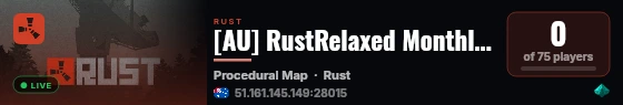 [AU] RustRelaxed Monthly / friendly / chill live status badge