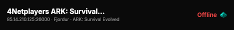 4Netplayers ARK: Survival Evolved Server - (v361.7) live status badge