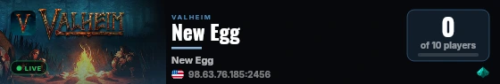 New Egg live status badge
