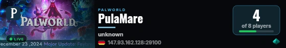 PulaMare live status badge