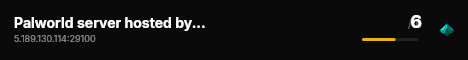 Palworld server hosted by G-Portal live status badge