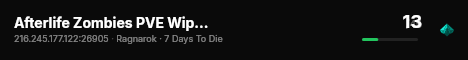 Afterlife Zombies PVE Wiped 6/29 live status badge