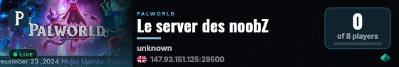 Le server des noobZ live status badge