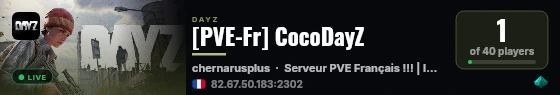 [PVE-Fr] CocoDayZ live status badge