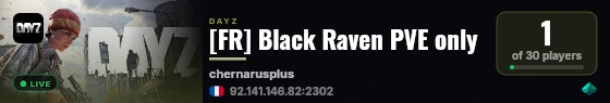 [FR] Black Raven PVE only live status badge