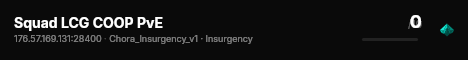 Squad LCG COOP PvE live status badge