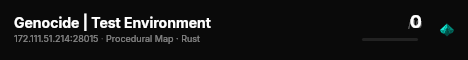 Genocide | Test Environment live status badge