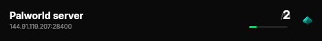Palworld server live status badge