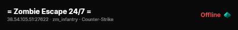 = Zombie Escape 24/7 = live status badge