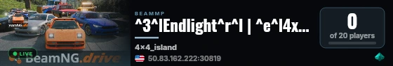 ^3^lEndlight^r^l | ^e^l4x4 Island^r^l | ^4^lCrawling^r^l | ^eOff-roading^r^l | ^4^lIn Development ^r| live status badge