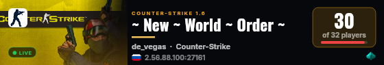 ~ New ~ World ~ Order ~ live status badge