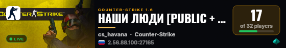 НАШИ ЛЮДИ [PUBLIC + NIGHT VIP] live status badge