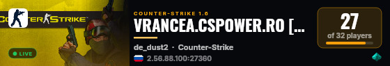 VRANCEA.CSPOWER.RO [+18] live status badge
