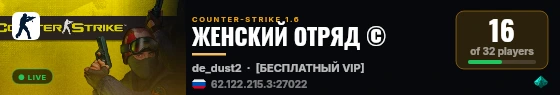 ЖЕНСКИЙ ОТРЯД © live status badge