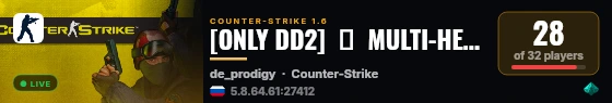 [ONLY DD2]  ★  MULTI-HEAD  ★  FREE VIP  ★  CSDM 1s1k live status badge