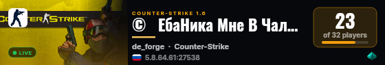 ©   ЕбаНика Мне В Чалдон   ► live status badge
