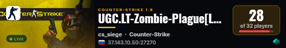 UGC.LT-Zombie-Plague[LASERMINES] live status badge