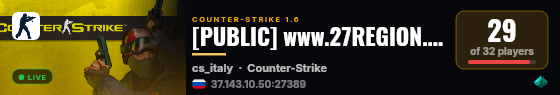 [PUBLIC] www.27REGION.com | No-Steam live status badge