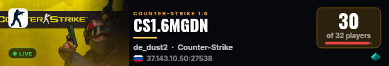 CS1.6MGDN live status badge