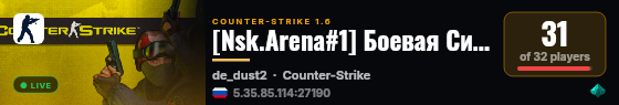 [Nsk.Arena#1] Боевая Сибирь [18+] live status badge