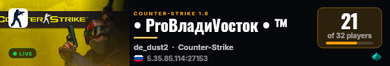 • ProВладиVосток • ™ live status badge