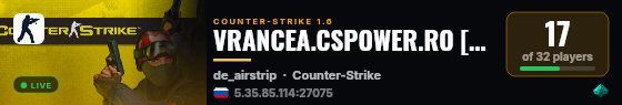 VRANCEA.CSPOWER.RO [+18] live status badge