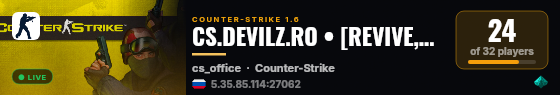 CS.DEVILZ.RO • [REVIVE,ACHIEVEMENTS,AIRDROP,PRIME] live status badge