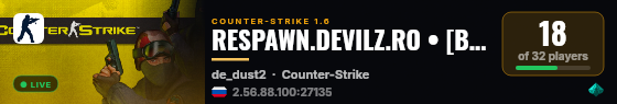 RESPAWN.DEVILZ.RO • [BATTLEFIELD AURORA # THE JOURNEY] live status badge