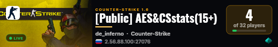 [Public] AES&CSstats(15+) live status badge