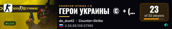 ГЕРОИ УКРАИНЫ  ©  + (GIRLS) live status badge