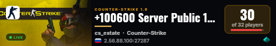 +100600 Server Public 18+ © live status badge