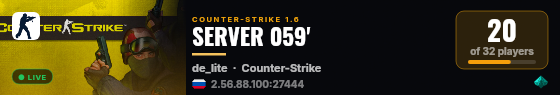 SERVER 059' live status badge