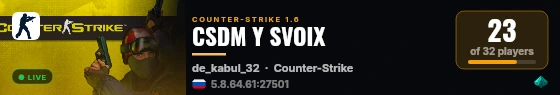 CSDM Y SVOIX live status badge