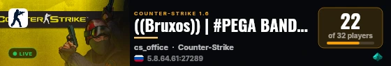 ((Bruxos)) | #PEGA BANDEIRA | #02 [CASH]+[SHOP]+TOP10 [VIP] live status badge