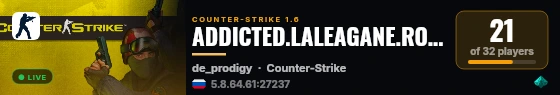 ADDICTED.LALEAGANE.RO[VIP]+18 live status badge
