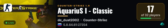 AquariuS I - Classic live status badge