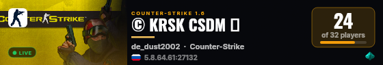 © KRSK CSDM ツ live status badge