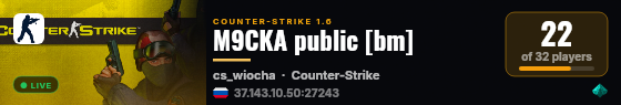 M9CKA public [bm] live status badge