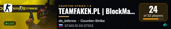 TEAMFAKEN.PL | BlockMaker [HNS EasyBlocks][HideNSeek] live status badge