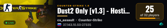 Dust2 Only [v1.3] - Hosting by QGS.BG live status badge