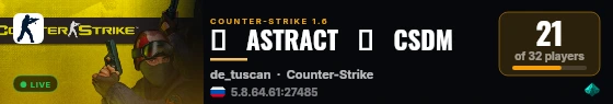 💥   ASTRACT   💥   CSDM live status badge