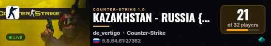KAZAKHSTAN - RUSSIA {public}18+ live status badge