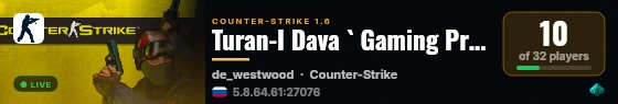 Turan-I Dava ` Gaming Pro Pub live status badge