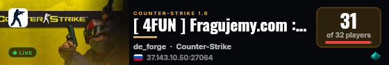 [ 4FUN ] Fragujemy.com :: [SKINY|FREEVIP|LECZENIE|ASYSTY] live status badge