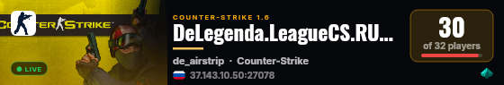 DeLegenda.LeagueCS.RU# CS2 Remake live status badge
